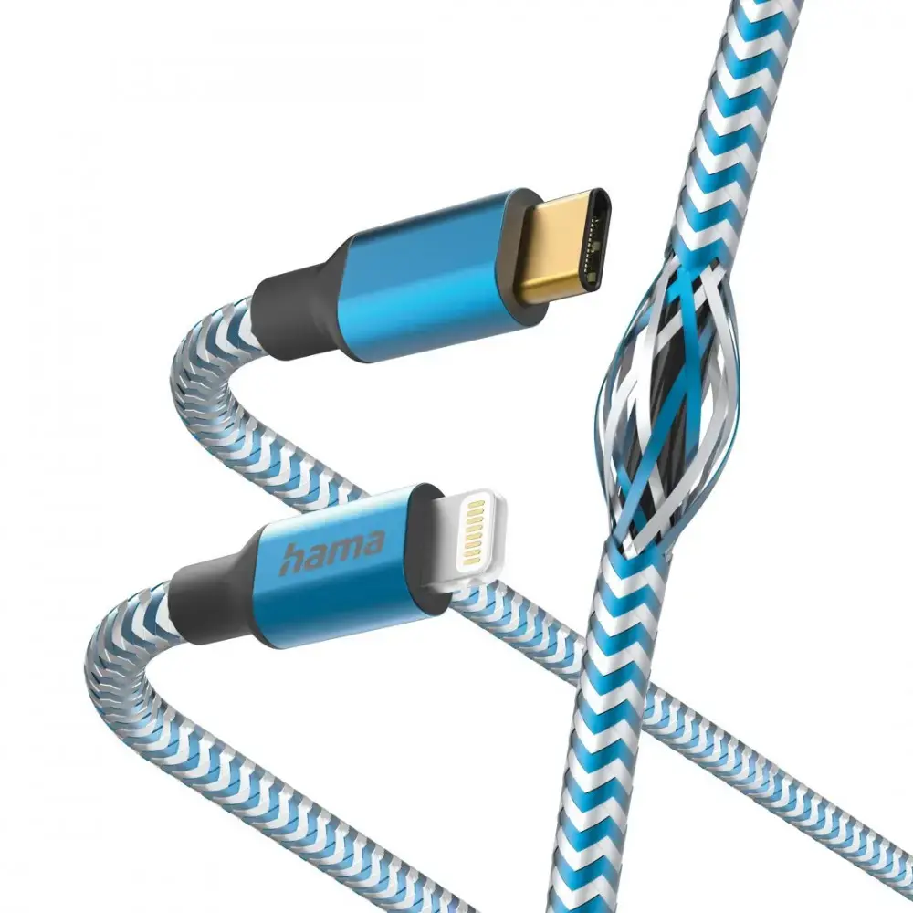 Cable USB reflective c-ltg blue