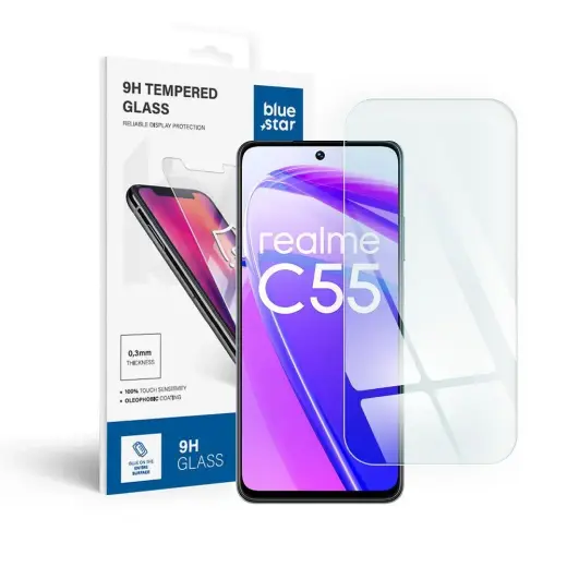 Tempered glass to Realme C55 Blue Star