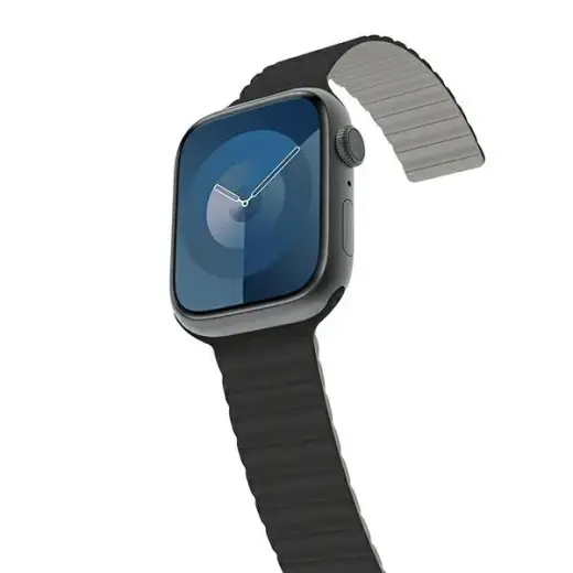 Araree Silicone Link nutikella rihm Apple Watch (42/44/45/49 mm) jaoks | silikoonist | must/hall