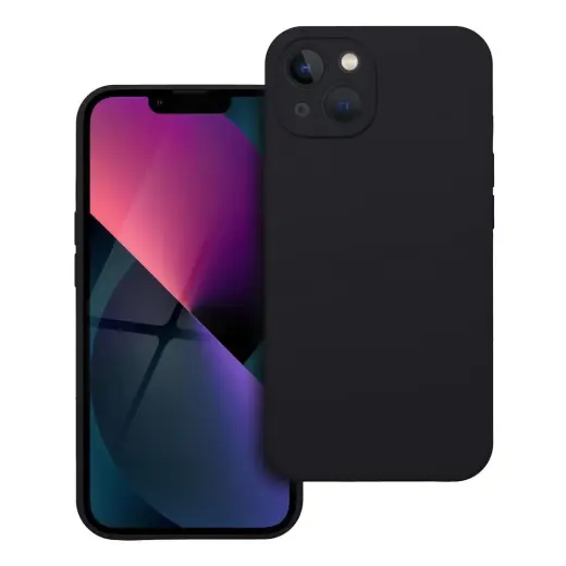 Silicone 2mm phone case for iPhone 13 black