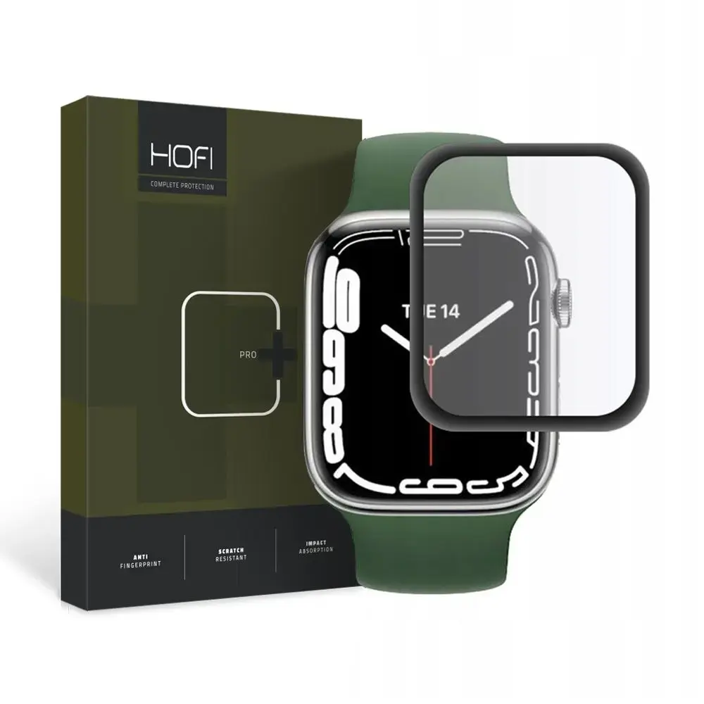 HOFI HYBRID GLASS HYBRID PRO+ APPLE WATCH 7 | 8 | 9 (41 ММ) ЧЕРНЫЙ