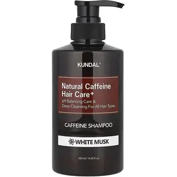 KUNDAL Natural Caffeine Hair Care+ White Musk Caffeine Shampoo 500ml