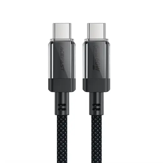 Acefast C12-03 data transfer and charging cable | USB-C to USB-C | 60W | 1.2m | black