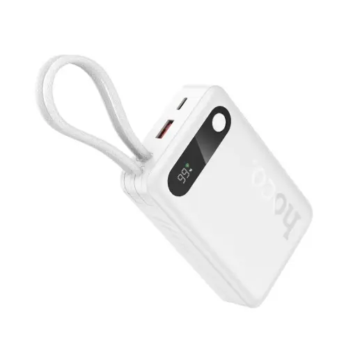 Hoco J171 Edge ārējais akumulators (powerbank) | 10 000 mAh | 22.5W | PD, QC | USB-A, USB-C, Lightning | balts