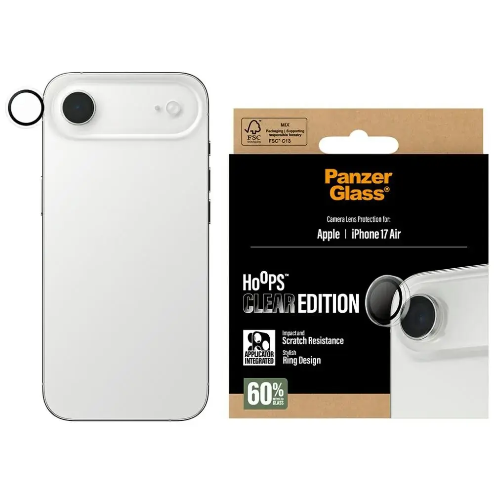 PanzerGlass Hoops Tempered Glass Lens Screen Protector for iPhone Air