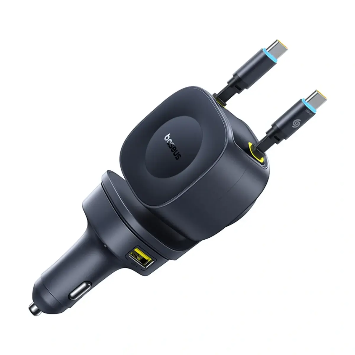 Baseus PrimeTrip VR2 Max auto lādētājs | 60W | USB-C, USB-A | ar USB-C vadu komplektā | melns