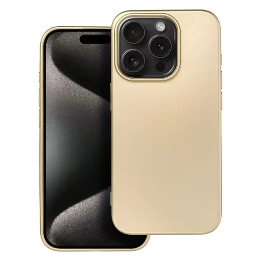 Metallic telefoni ümbris iPhone 15 Pro kuldne