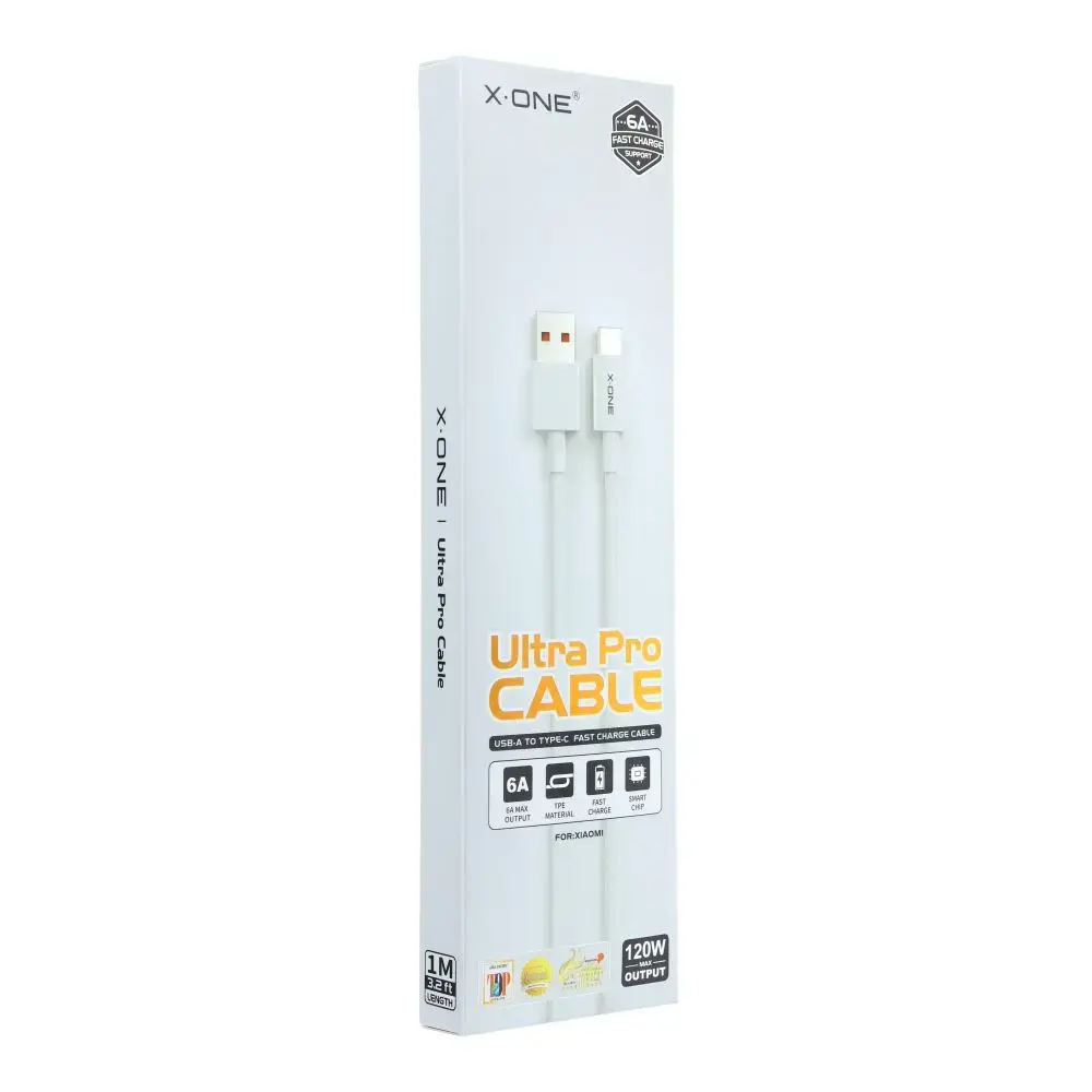 X-ONE datu pārraides un uzlādes vads | USB-A uz USB-C | 120W | 1m
