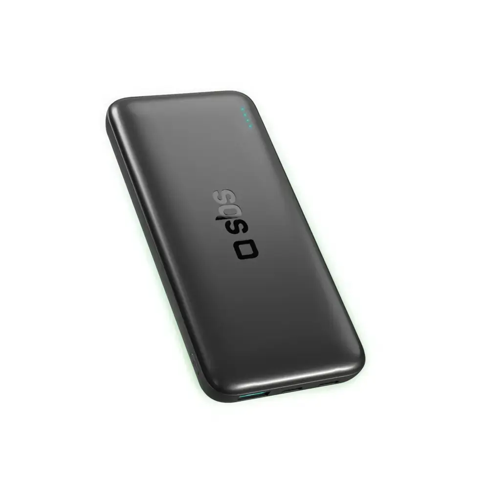 SBS Infinity ārējais akumulators (powerbank) | 10 000 mAh | 10W | USB-A, USB-C | melns