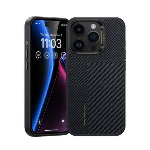 Benks Montage Magnetic Armor Pro Kevlar Case Metal Frame 600D+1500D (MA62) for Iphone 15 Pro Max black