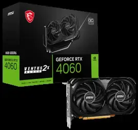 Videokarte MSI GeForce RTX 4060 8GB VENTUS 2X BLACK OC