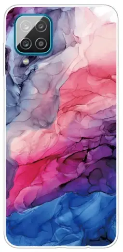 Fusion marble silicone case for Samsung A125 Galaxy A12 blue - purple