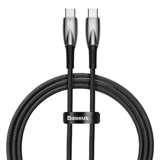 Baseus Glimmer Series data transfer and charging cable | USB-C to USB-C | 100W | 1m | black