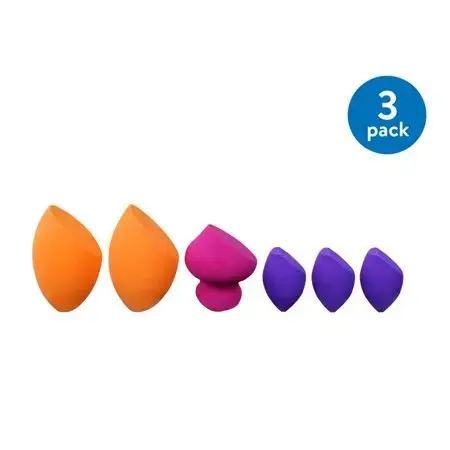 Miracle Complexion Sponge Kit by Real Techniques for Women - 6 Pc 2Pc Miracle Complexion Sponge, Miracle Sculpting Sponge, 3Pc Mini Miracle Complexion