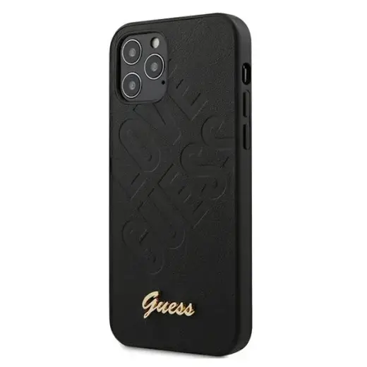 Guess GUHCP12MPUILGBK Iridescent Love Cover For Apple iPhone 12 | 12 Pro Black