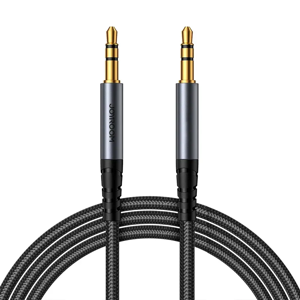 Joyroom stereo audio cable AUX 3.5 mm mini jack 2m black (SY-A08)