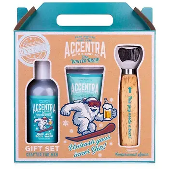 Accentra Men`s Collection Winter Edition - Dárková sada koupelové péče s otvírákem