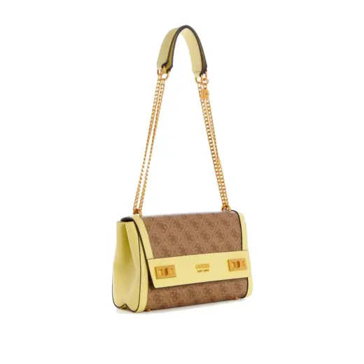 Guess, Scala, Textile Bag, Shoulder Bag, Latte/Light, XA787019, For Women