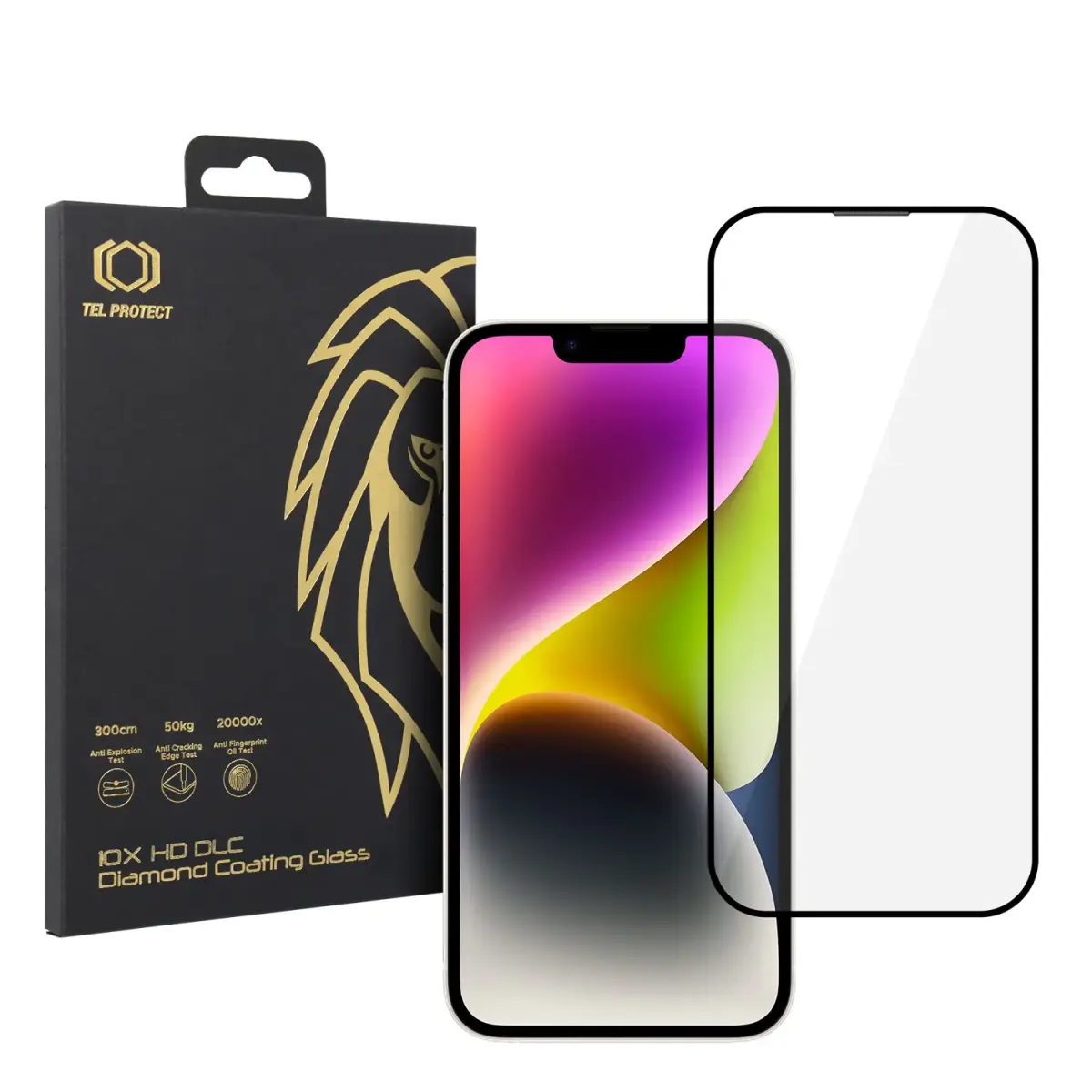 Tel Protect 10X HD DLC Diamond Coating aizsargstikls telefona ekrānam iPhone 16e | iPhone 14 | iPhone 13 Pro | iPhone 13