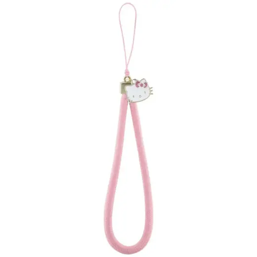 Zawieszka na telefon Hello Kitty Nylon    Cord Kitty Head różowy