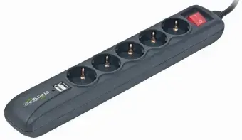 Power extension cord Energenie 5-way USB 2A 1.5m