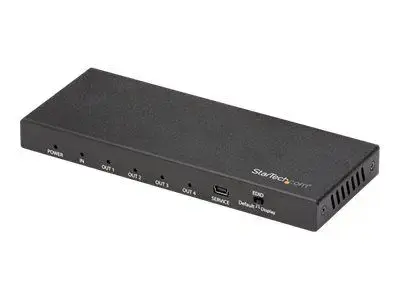 StarTech.com HDMI Splitter - 4-Port - 4K 60Hz - HDMI Splitter 1 In 4 Out - 4 Way HDMI Splitter - HDMI Port Splitter (ST124HD202) - video|audio splitter - 4 ports
