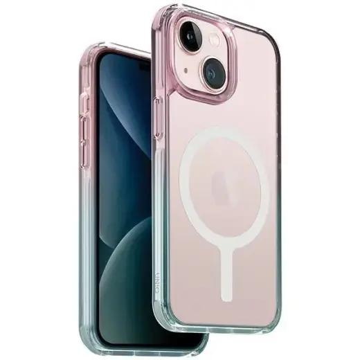 UNIQ etui Combat Duo iPhone 15 | 14 | 13 6.1" Magclick Charging pastel sky blue-powd