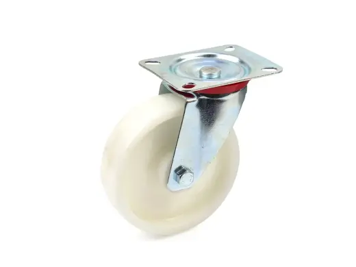 Grozāmais ritenis ar montāžas plāksni 125mm PP