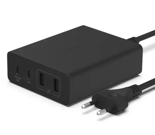 Charger 108W 4-port GaN 2xUSB-A 2xUSB-C black