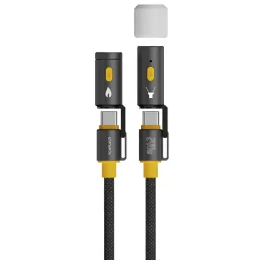 4smarts DigitCord andmeedastus- ja laadimiskaabel | USB-C kuni USB-C | 240W | 1.5m | must