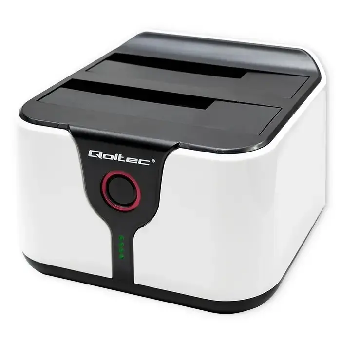 Qoltec HDD SSD 2.5" 3.5" docking station | SATA III | USB 3.0 | Super speed 5Gb/s | with Clonning function