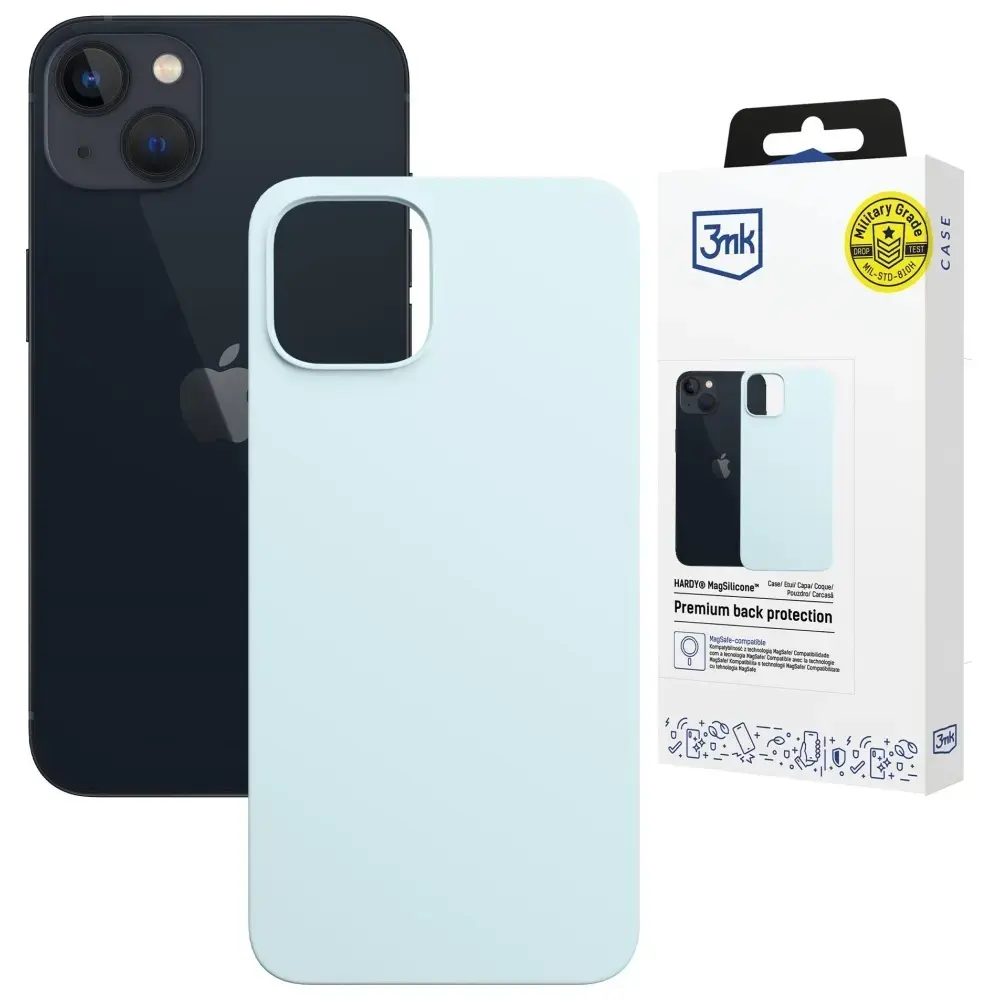 3MK Hardy MagSilicone Case for Apple iPhone 15 Blue