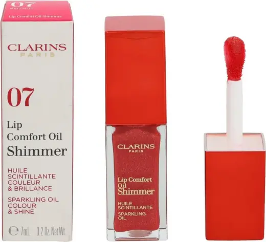 Clarins Lip Comfort Oil Eļļa ar mirdzumu un mirdzumiem 07 Red Hot 7 ml