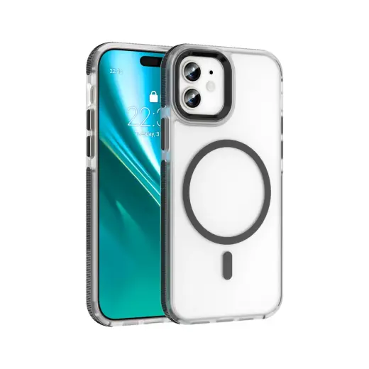 Etteri Icy Mag maciņš ar MagSafe atbalstu telefonam iPhone 12 | iPhone 12 Pro melns