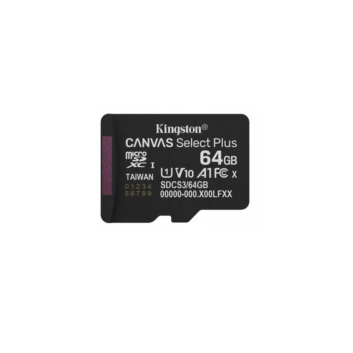 Kingston *microSD 64GB Canvas Select+ G3 100MB/s Adapt