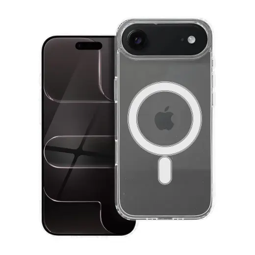 Clear Mag Cover (MID) telefono dėklas su MagSafe palaikymu iPhone 17 Air skaidrus