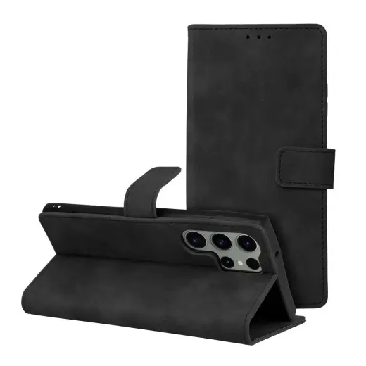 Tender grāmatveida maciņš telefonam Samsung Galaxy S23 Ultra (S918) melns
