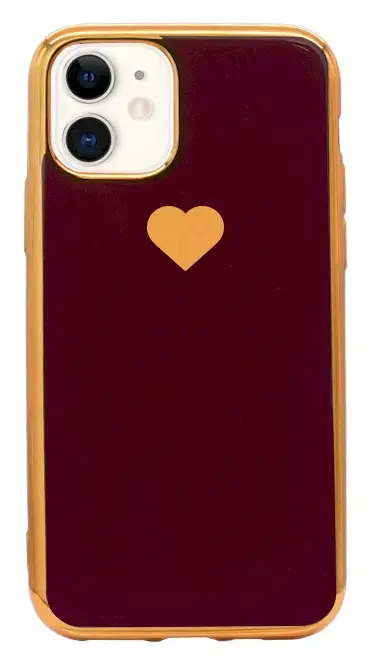 Fusion Heart Case Silikona Aizsargapvalks Priekš Apple iPhone 11 Pro Sarkans