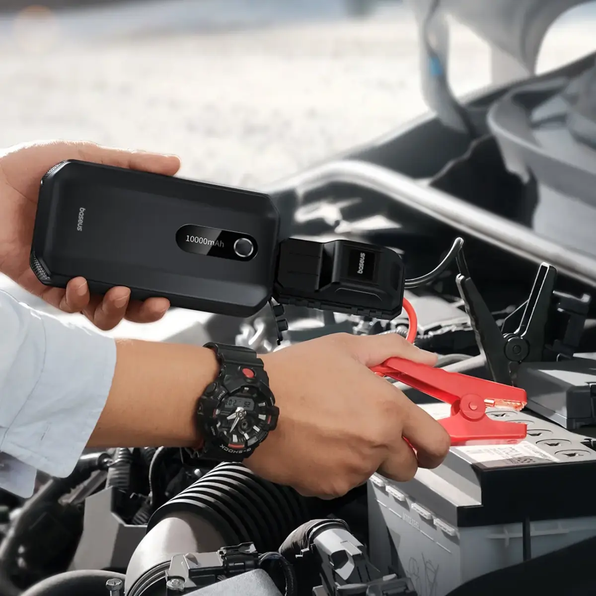 Baseus Super Energy Air Series Auto Startētājs (10000mAh, 1000A Maksimālā Strāva) Klastera Melns