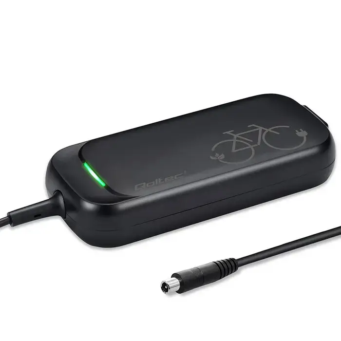 Qoltec 50334 ātrais lādētājs e-velosipēdam, elektriskajam skrejritenim XIAOMI 36V | 42V | 2A | 8.0*8.0mm | ūdensizturīgs + strāvas kabelis