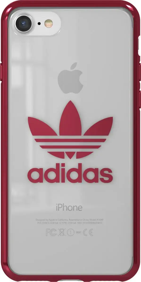 Adidas OR skaidrs maciņš priekš Apple iPhone 7|8 sarkans
