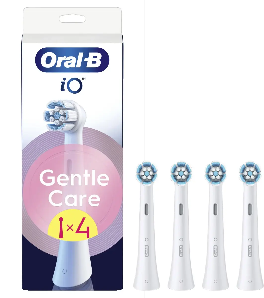 Oral B IO Gentle Care Spare Heads for Sensitive Gums White 4 Pc