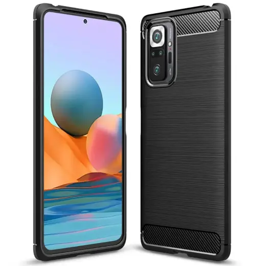 Fusion trust silikona aizsargapvalks Xiaomi Redmi Note 10 | 10S melns