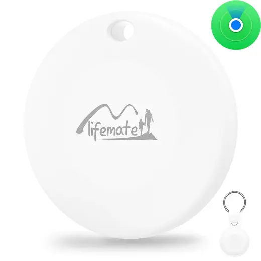 Lifemate GPS Bluetooth LifeTag Tracker HD-P16-3 Apple + keyring white