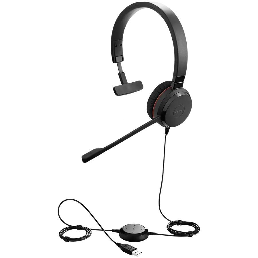 JABRA Evolve 20 SE, Mono MS, USB C/A adapter, Leather