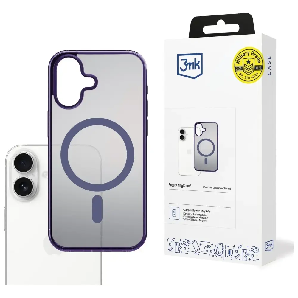 Etui 3MK Frosty MagCase do Apple iPhone   17 fioletowy