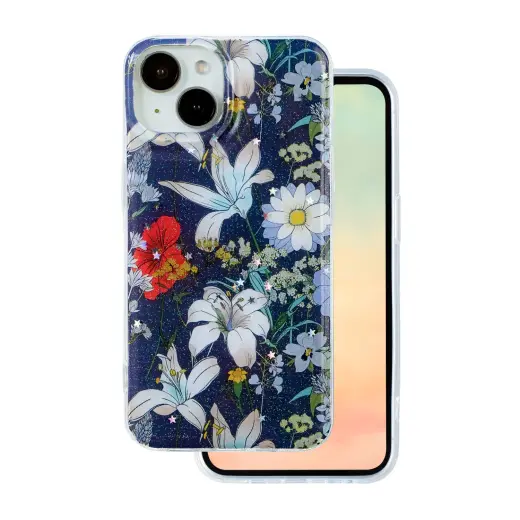 Glow Glam phone case for iPhone 14 blue