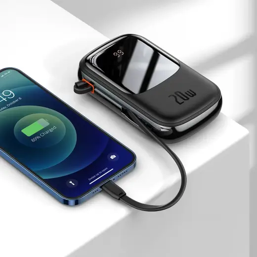 Baseus Qpow PRO external battery (powerbank) | 20000 mAh | 20W | USB-C, USB-A | black