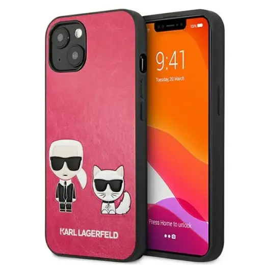 Karl Lagerfeld KLHCP13SPCUSKCP iPhone 13 mini 5,4" fuksja|fuchsia hardcase Ikonik Karl & Choupette
