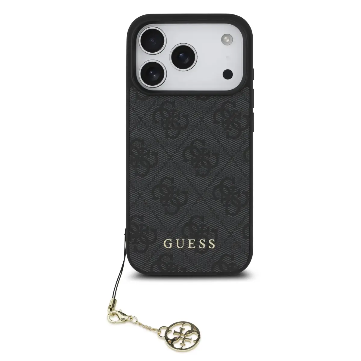 Guess 4G Charm Case for iPhone 17 Pro Tone on Tone Grey